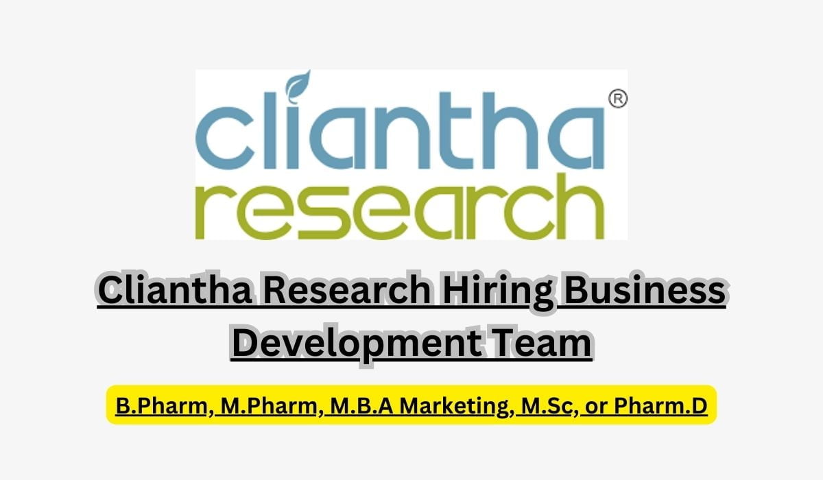 Cliantha Research Hiring Business Development Team