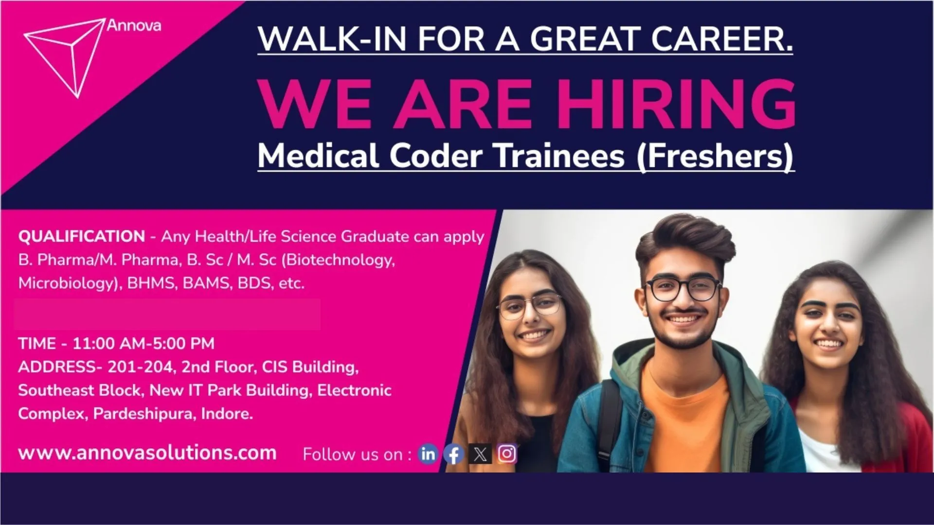 [Freshers] Annova Solutions Hiring Medical Coder Trainees