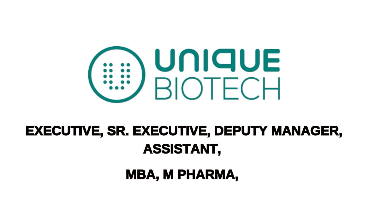 Unique Biotech Hiring MBA, M Pharma,