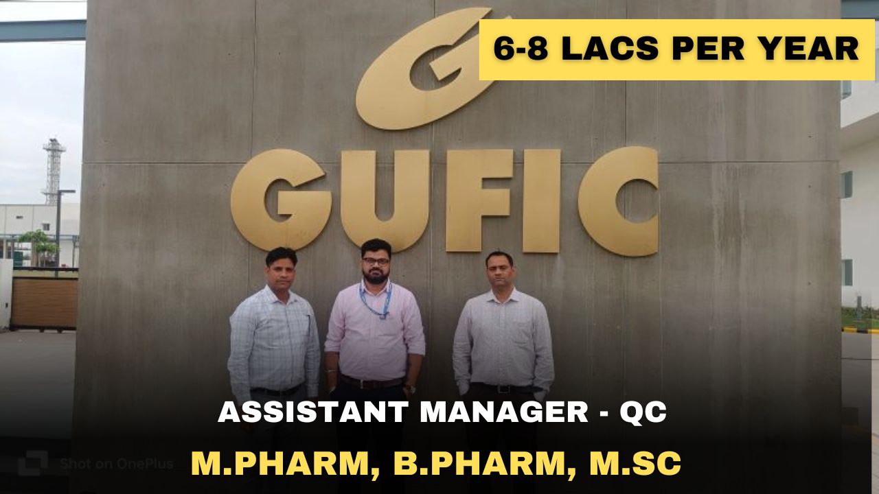 Gufic Group Hiring M.Pharm, B.Pharm, M.Sc