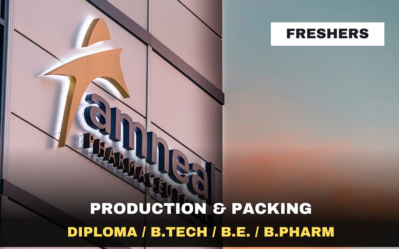 [freshers] Amneal Pharmaceuticals Hiring Production & Packing