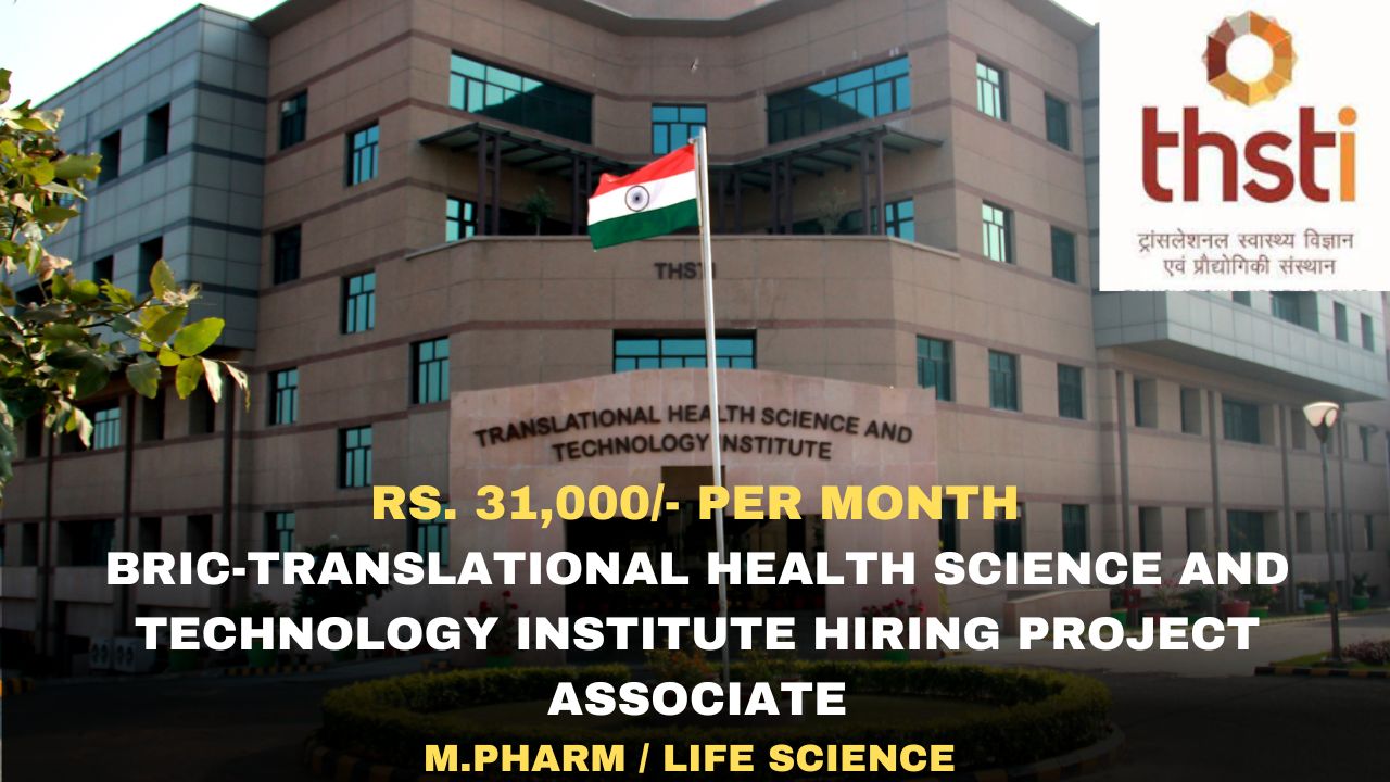 BRIC-Translational Health  Science and Technology Institute hiring Project Associate
