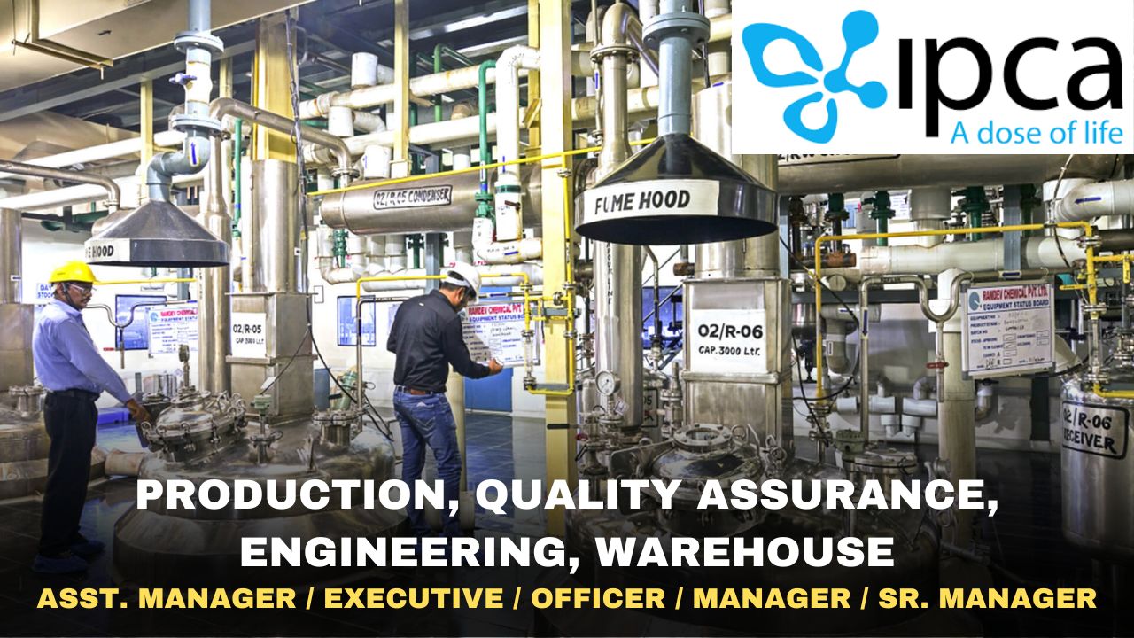 Ipca Laboratories Hiring Multiple Department