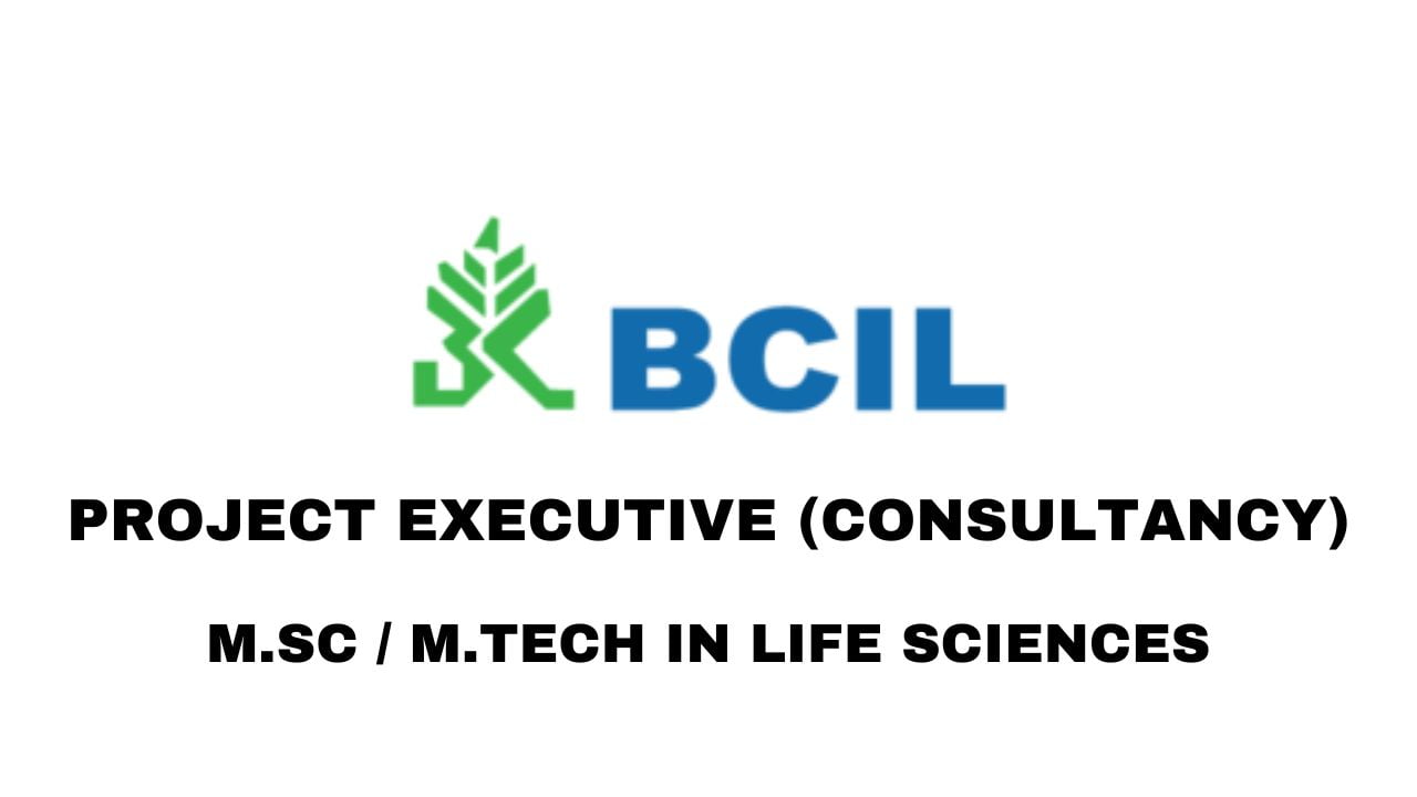 Biotech Consortium India Limited Hiring Project Executive (Consultancy)