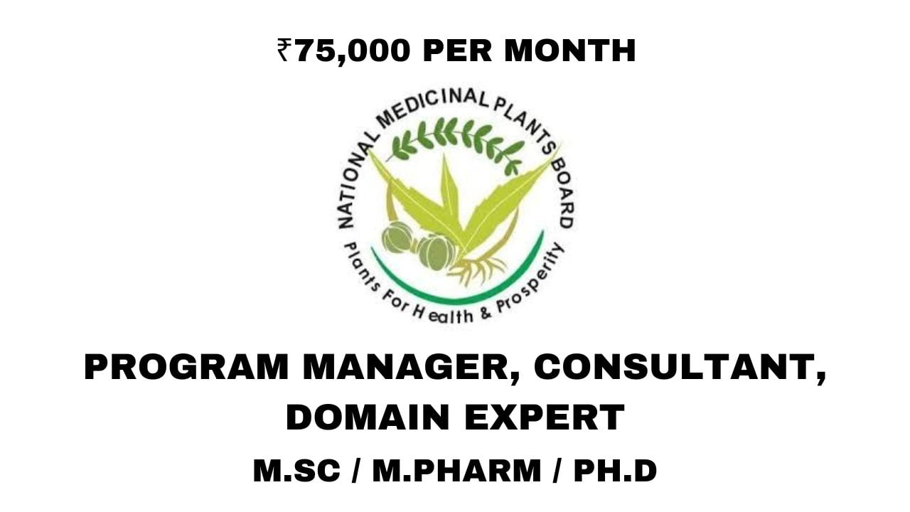 National Medicinal Plants Board Hiring Program Manager, Consultant, Domain Expert