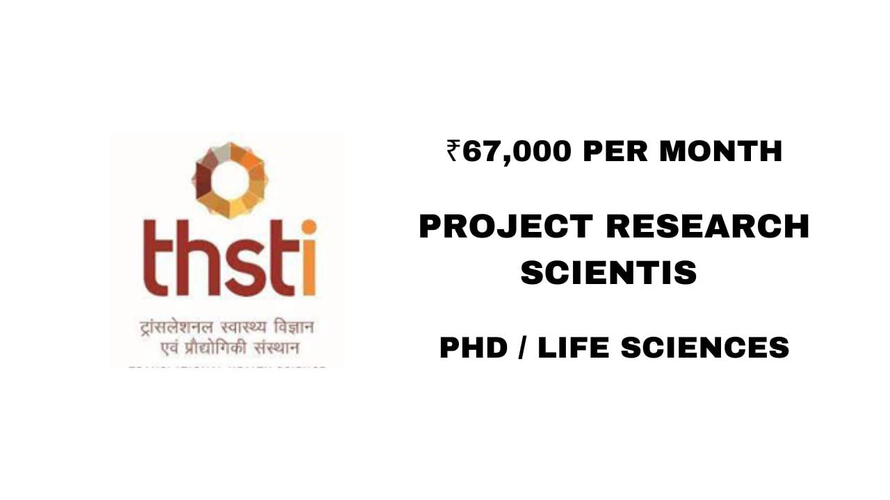 BRIC-Translational Health Science and Technology Institute Hiring Project Research Scientis