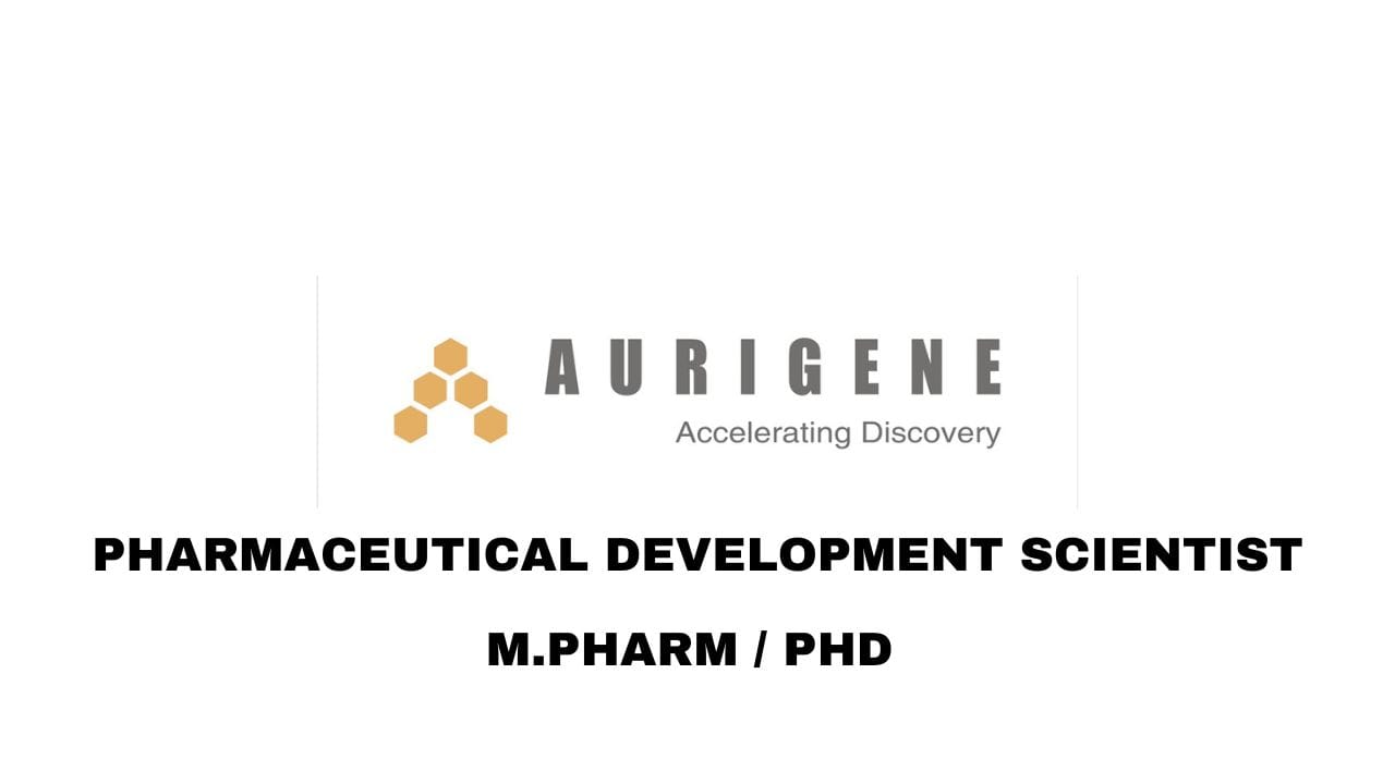Aurigene Hiring Pharmaceutical Development Scientist