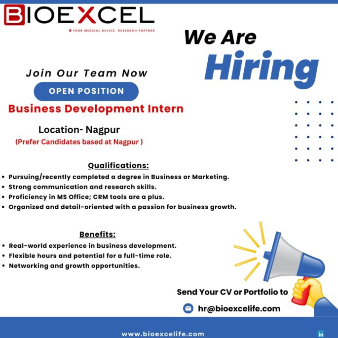 Bioexcel Hiring Business Development Intern