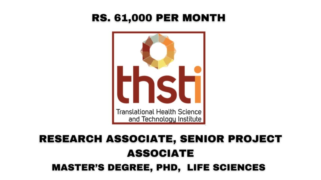 Translational Health Science and Technology Institute Hiring Research Associate, Senior Project Associate