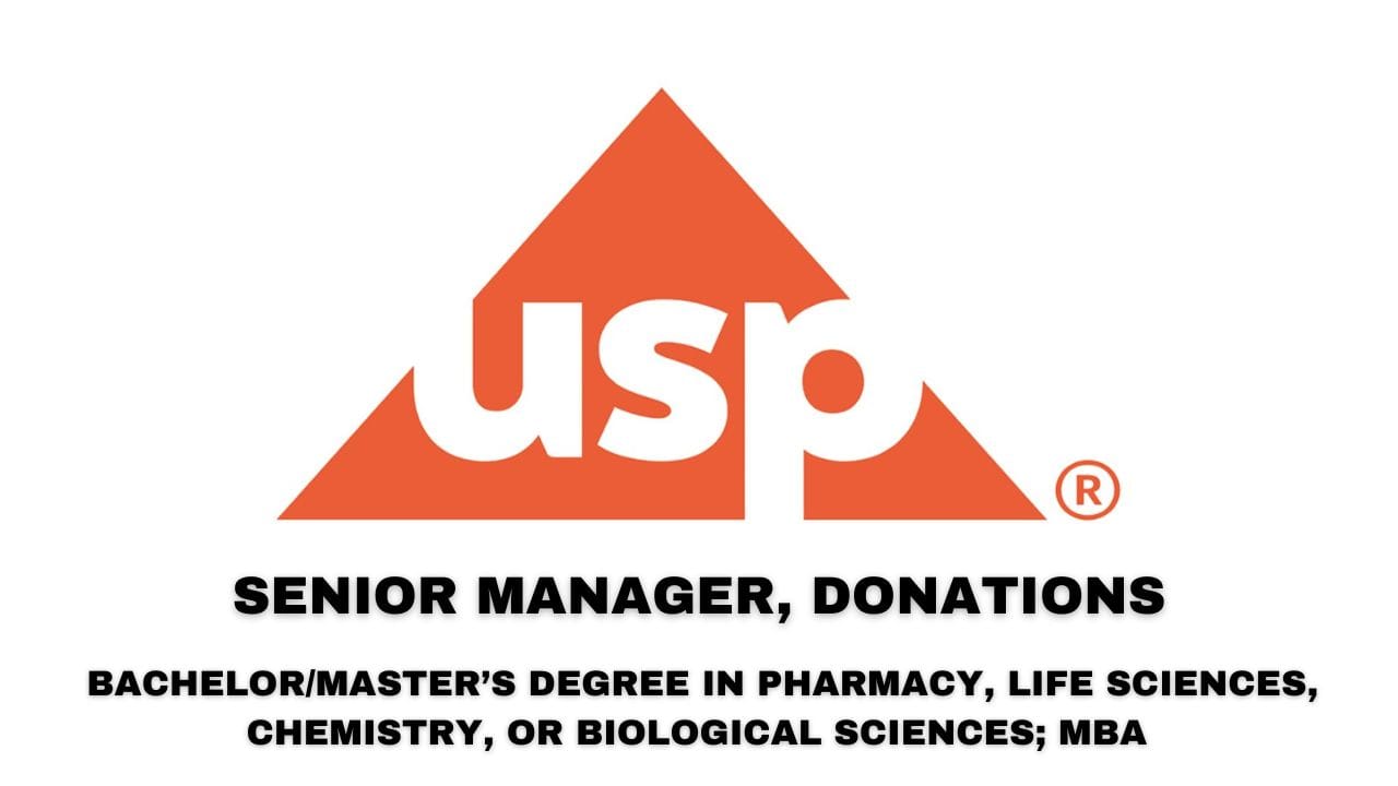 U.S. Pharmacopeial Convention Hiring Senior Manager, Donations