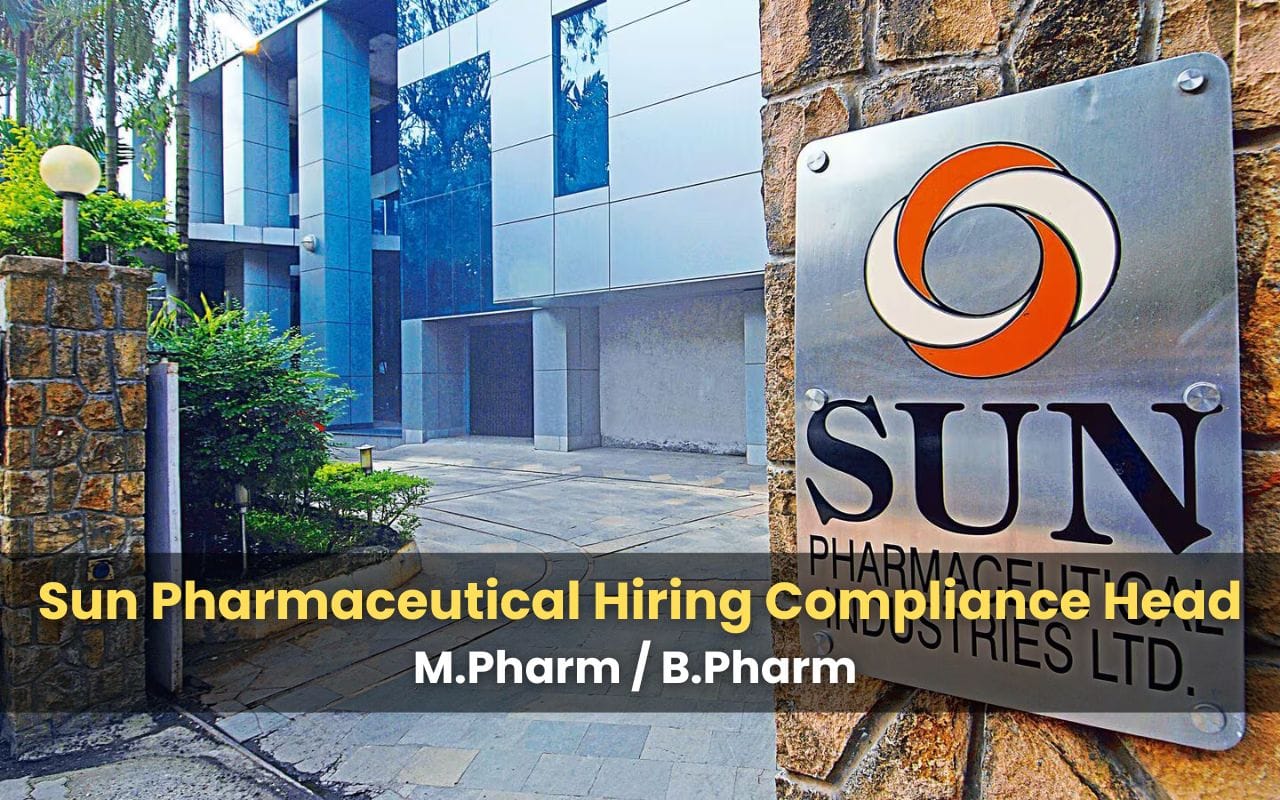Sun Pharmaceutical Hiring Compliance Head