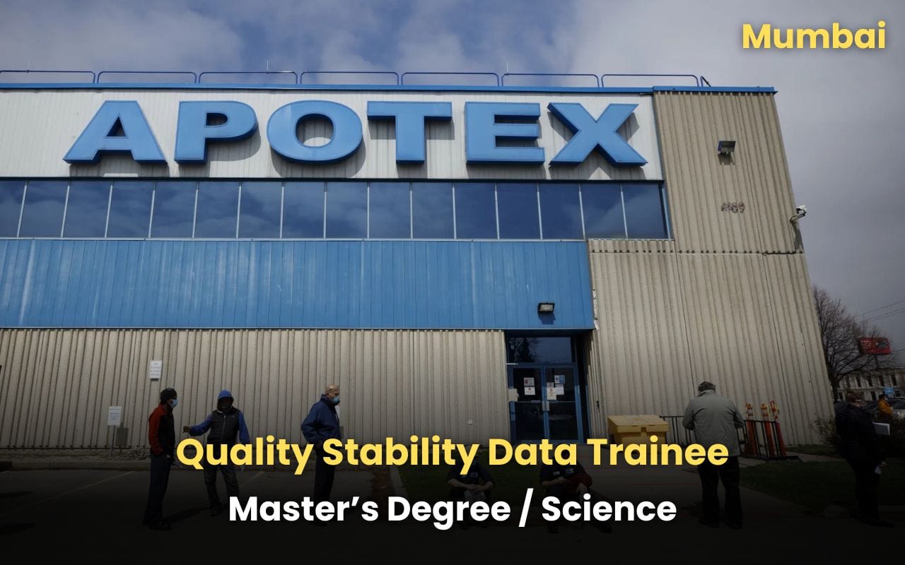 Apotex Inc Hiring Quality Stability Data Trainee