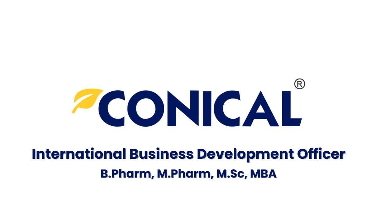 Conical pharmaceutlcals Hiring International Business Development Officer
