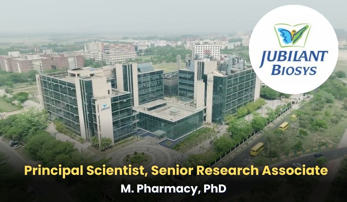 Jubilant Biosys Hiring Research Scientist, Principal Scientist, Senior Research Associate
