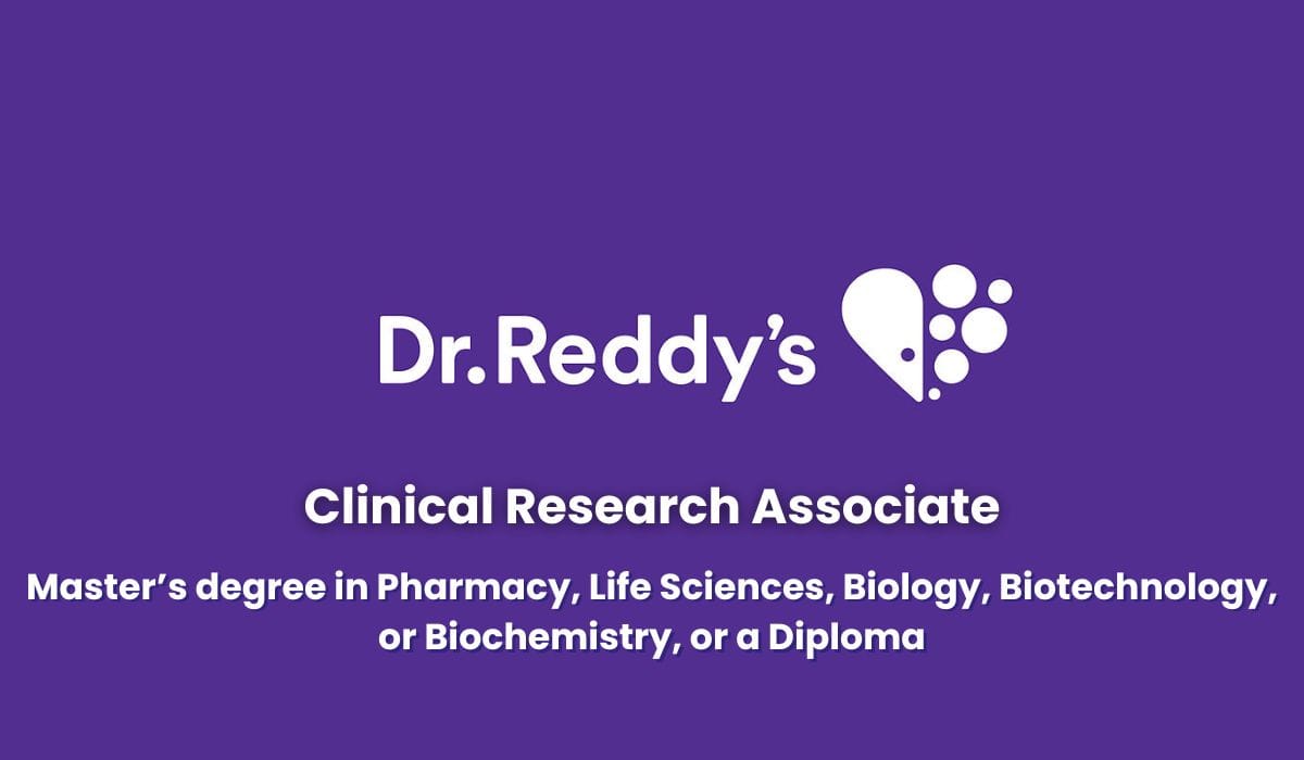 Dr. Reddy's Laboratories Hiring Clinical Research Associate