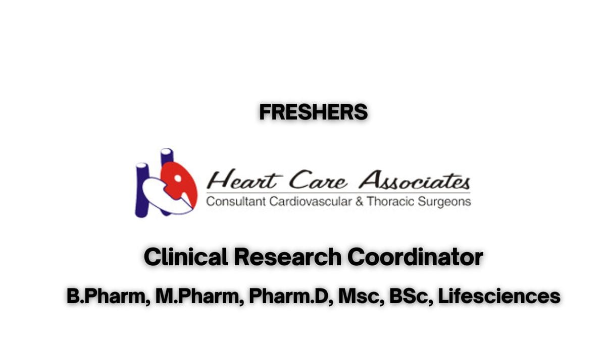 Heart care Associates Hiring Clinical Research Coordinator.