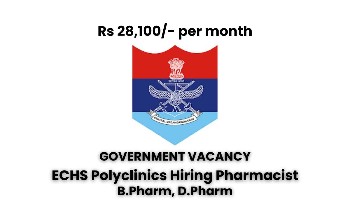 ECHS Polyclinics Hiring Pharmacist