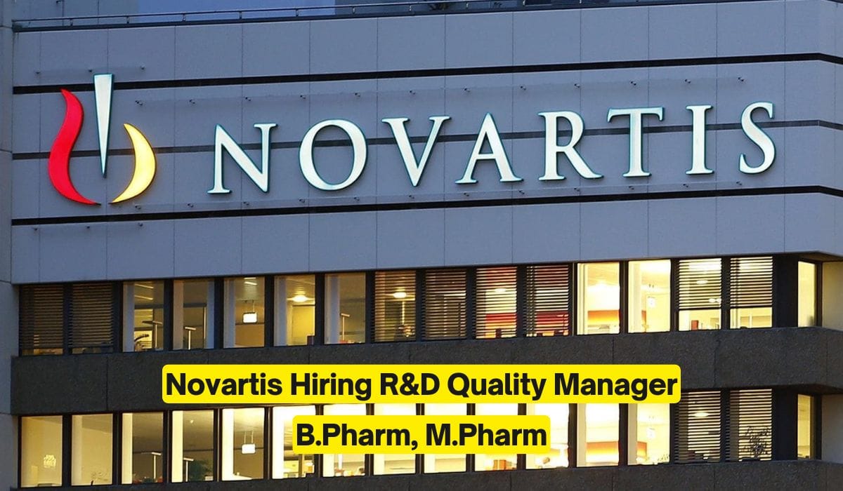 Novartis Hiring R&D Quality Manager