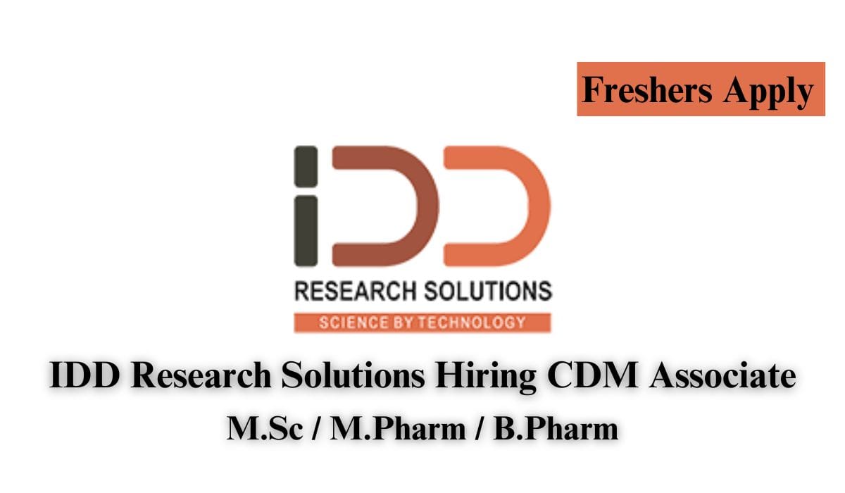 IDD Research Solutions Hiring CDM Associate