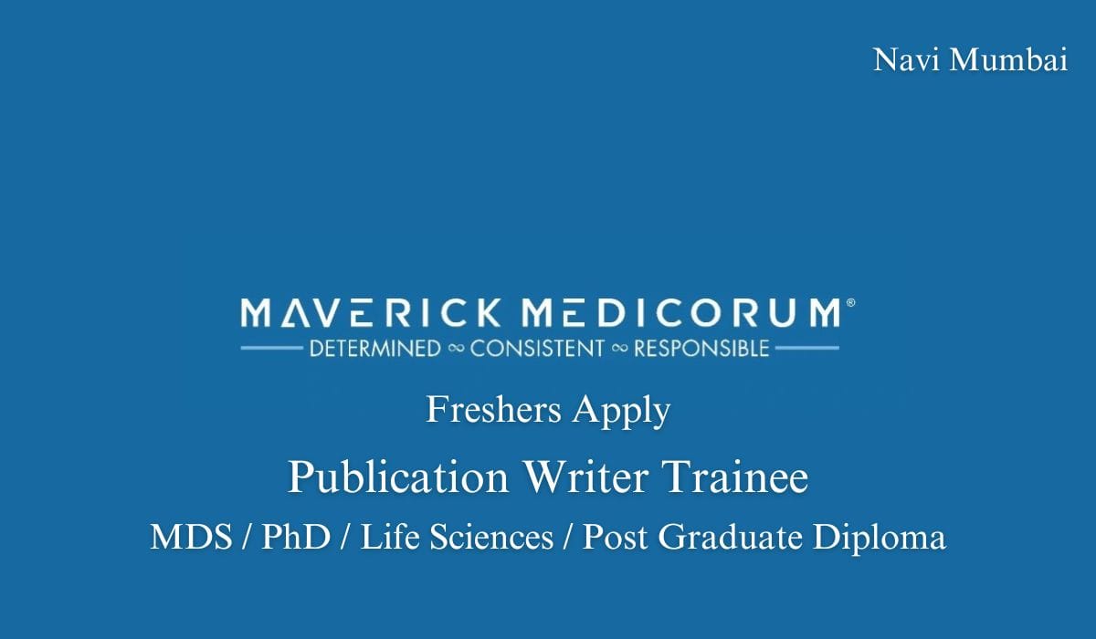 (Freshers) Medicorum Medical Communications Hiring Publication Writer Trainee