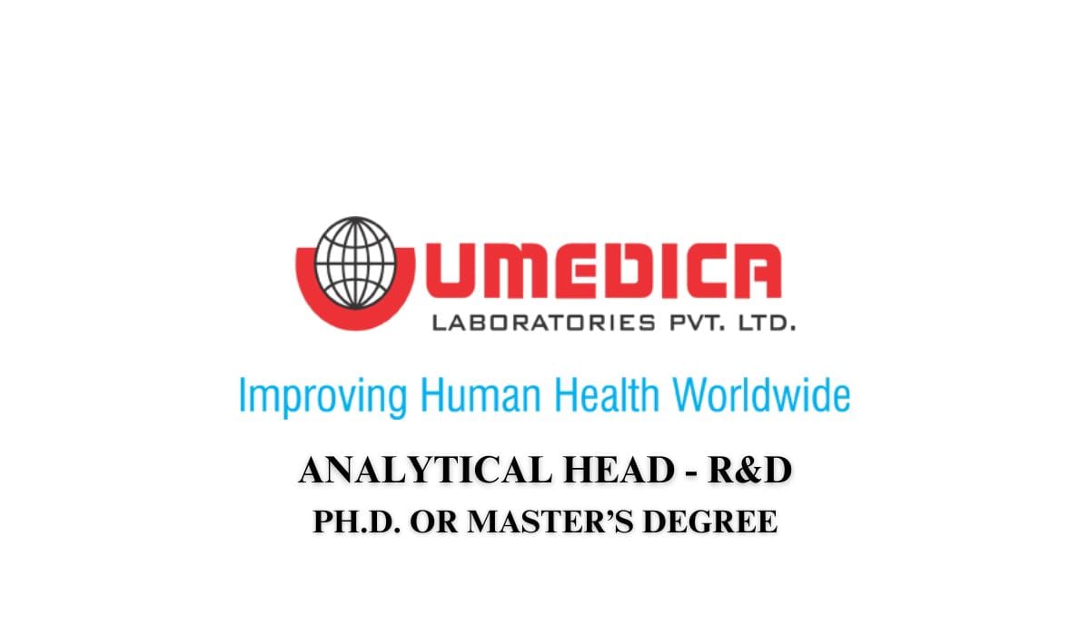 Umedica Hiring Analytical Head - R&D