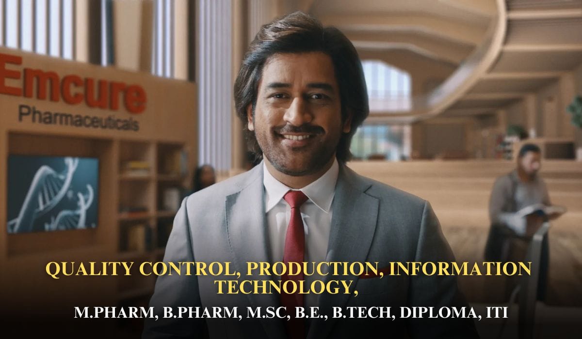 Emcure Pharmaceuticals Hiring Quality Control, Production, Information Technology,