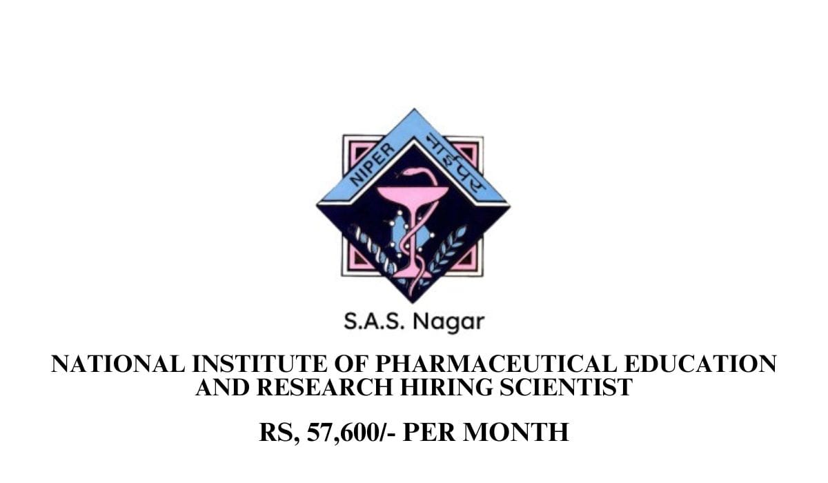 NIPER Hiring Scientist