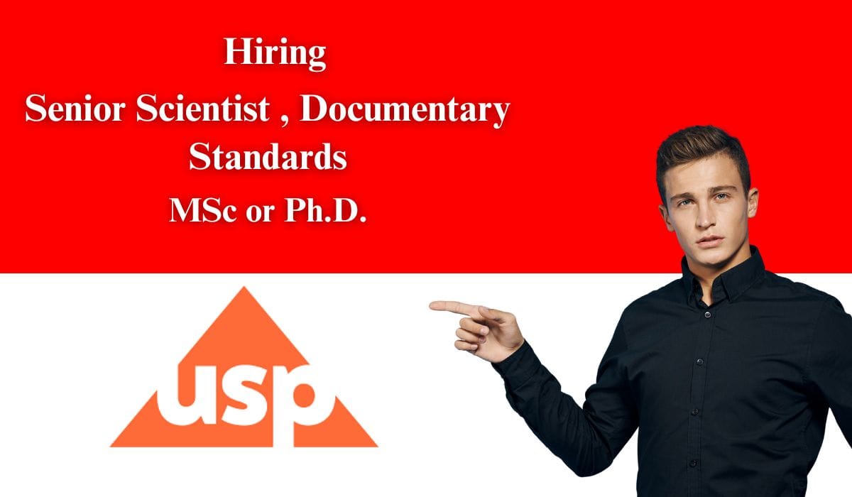 U.S. Pharmacopeial Convention Hiring Senior Scientist II , Documentary Standards