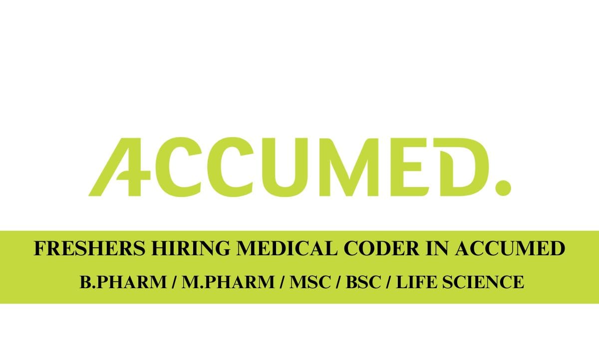 Freshers Hiring Medical Coder In ACCUMED