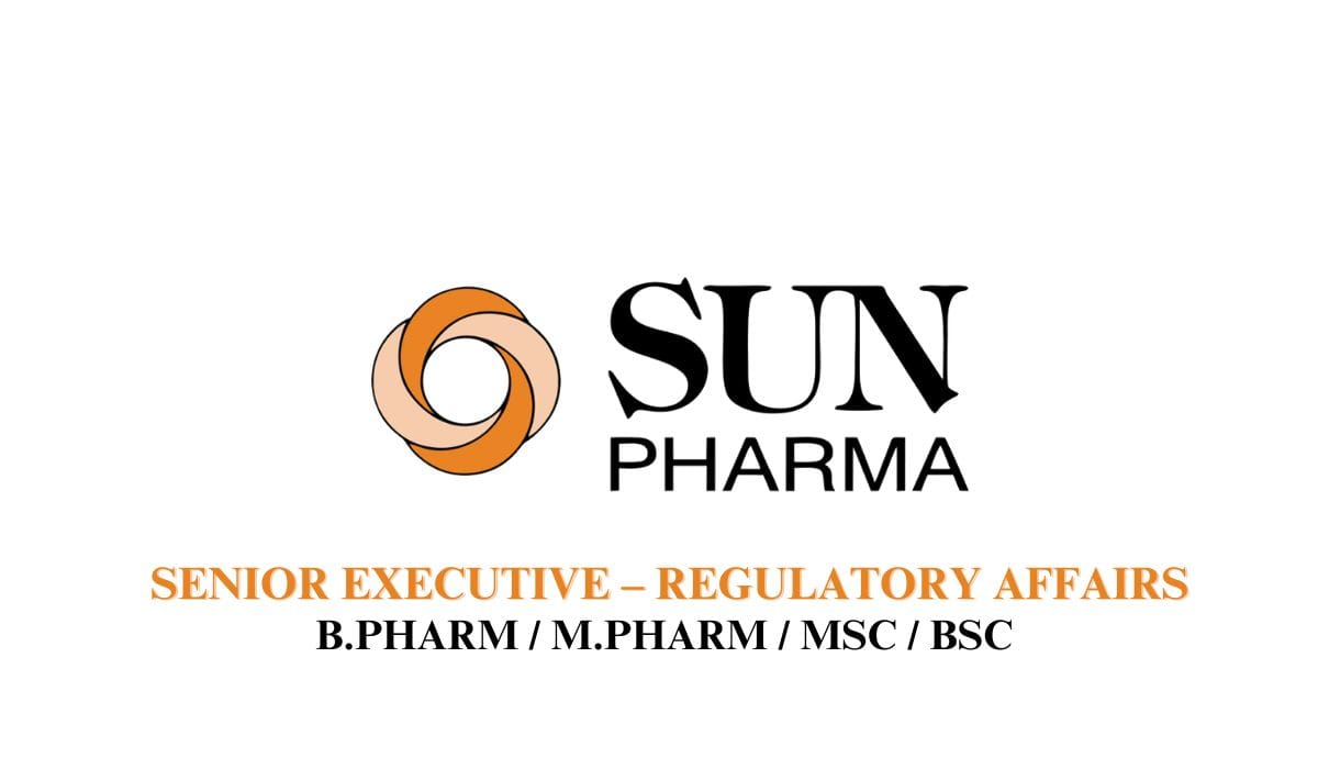 Sun Pharmaceutical Hiring Regulatory Affairs