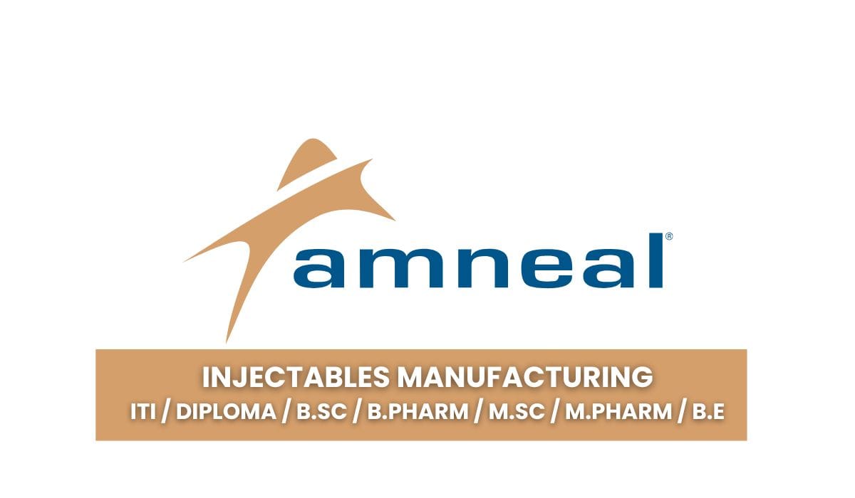 Amneal Pharmaceuticals Hiring Injectables Manufacturing