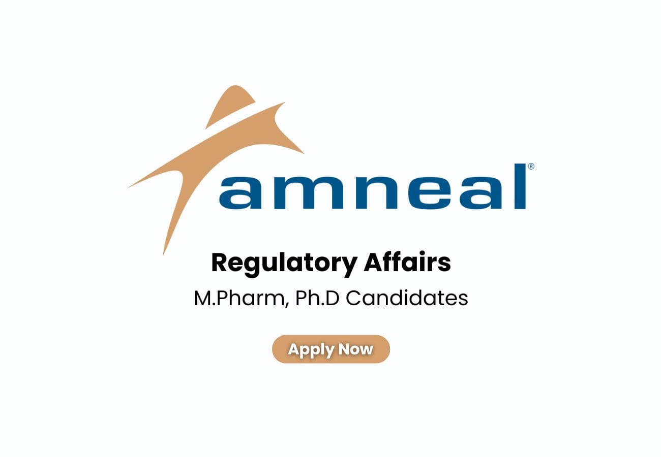Amneal Pharmaceuticals Hiring For Regulatory Affairs