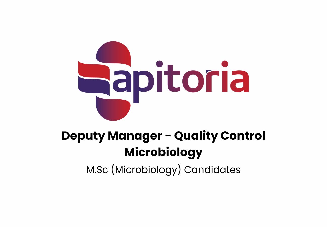 Apitoria Pharma Recruitment: Deputy Manager - Quality Control Microbiology