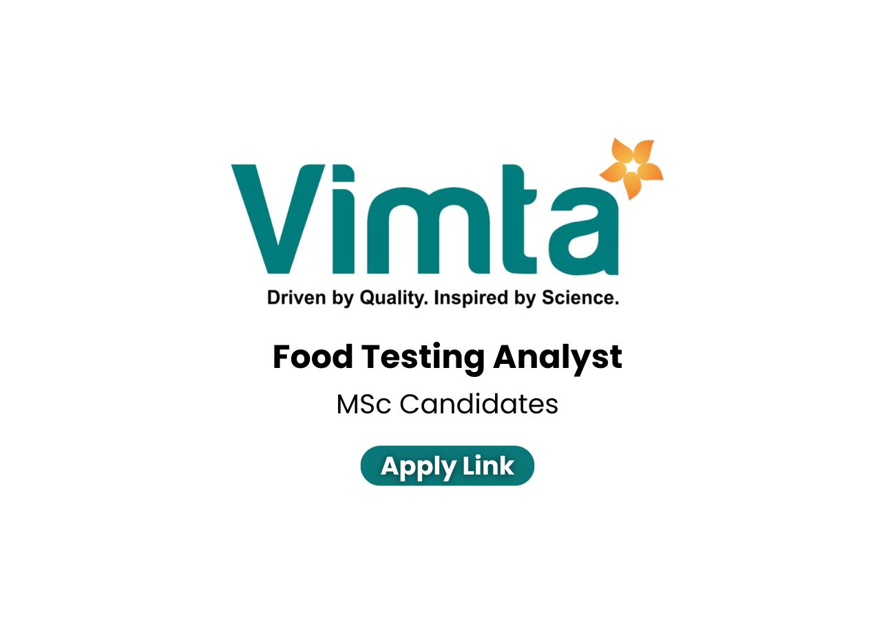Vimta Labs Mumbai Walk-In Drive 2025 – MSc Freshers Jobs in Food Testing