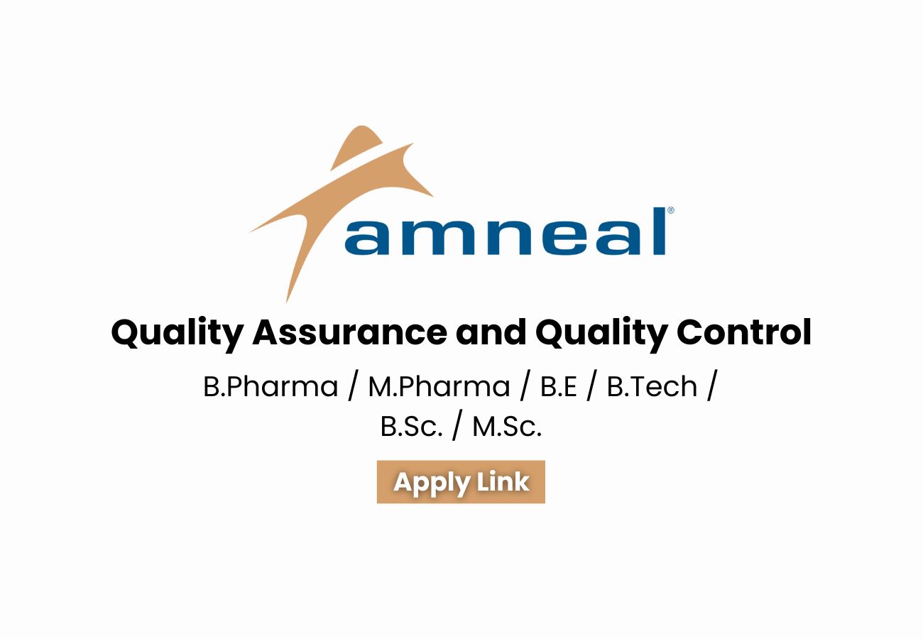 Amneal Pharma Hiring for QA & QC Roles – Apply Now!