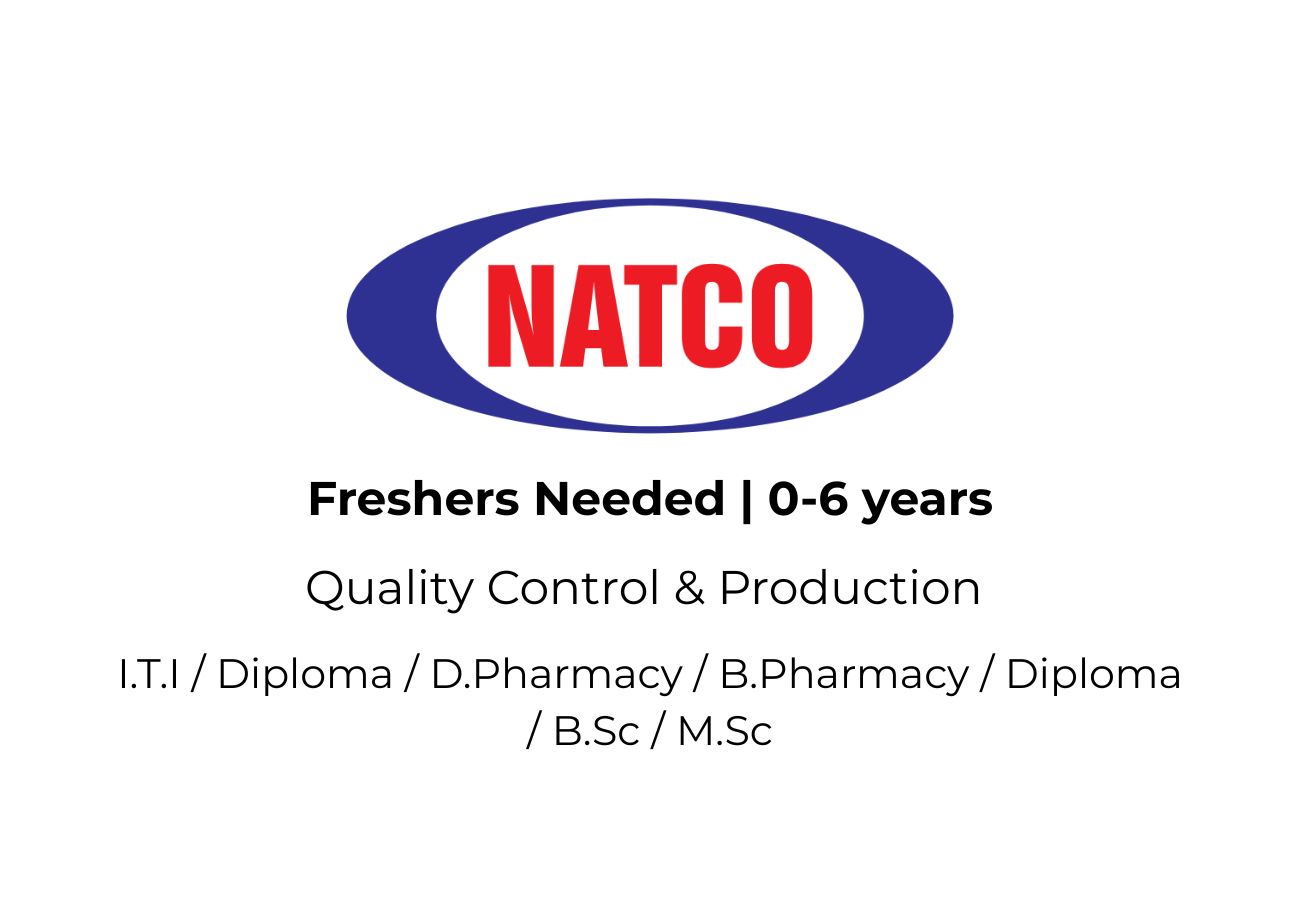 Natco Pharma Careers 2025: Quality Control & Production Jobs in Hyderabad