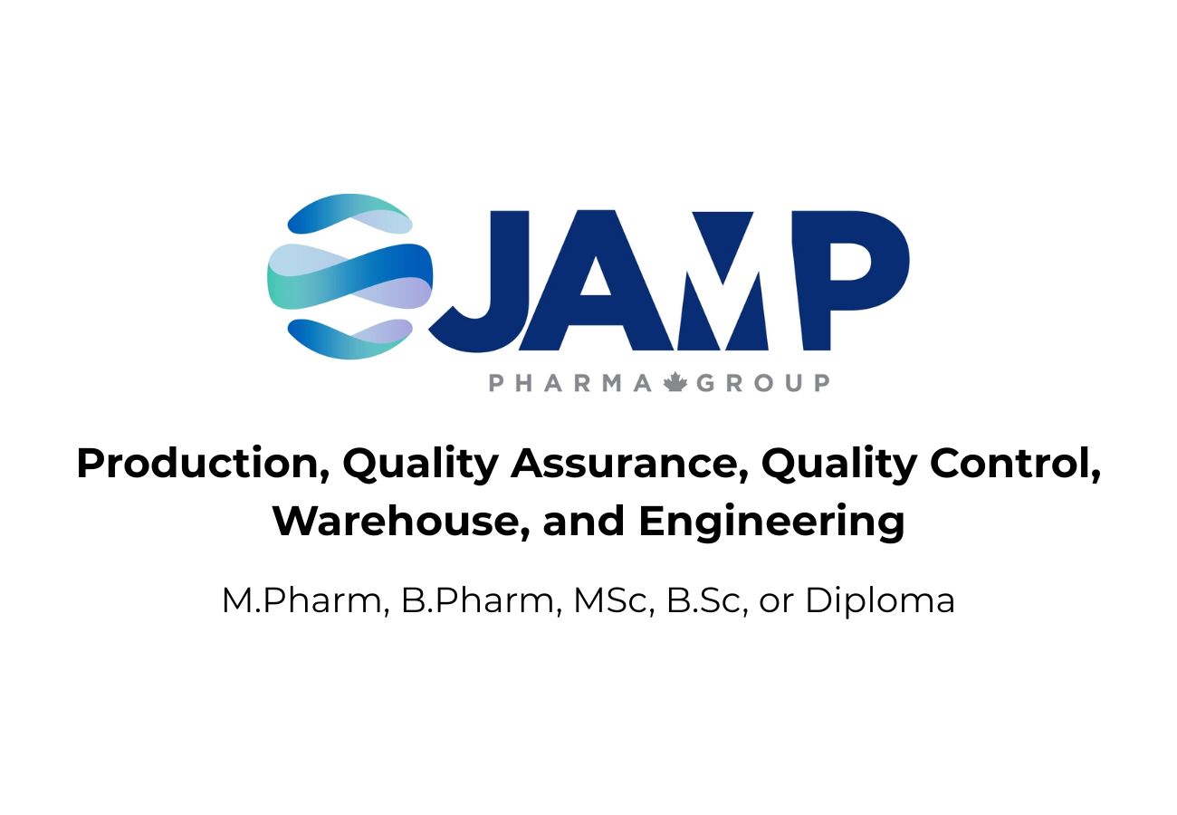 Pharma Jobs in Hyderabad: JAMP Pharma Hiring for QA, QC, Production – Apply Now!