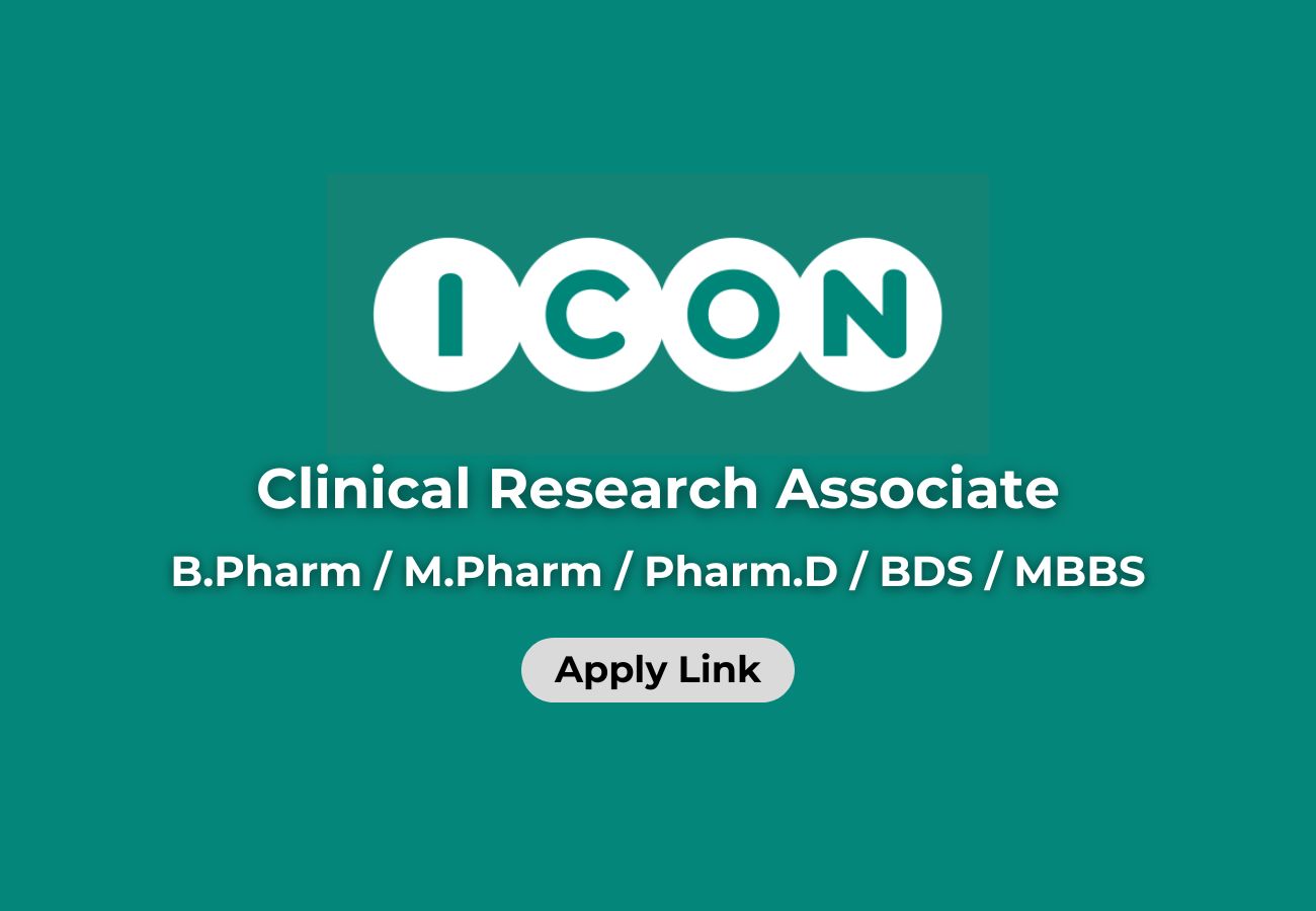 Clinical Research Associate (CRA) Job at ICON plc – Delhi & Chennai | Apply Now
