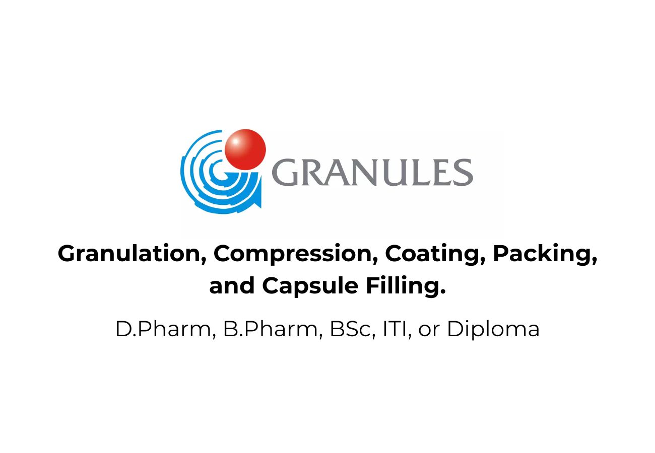 Urgent Hiring in Pharma Production! Granules India Walk-In Interview – Hyderabad Jobs